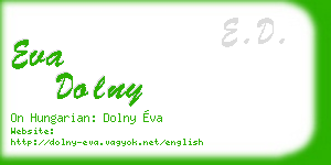 eva dolny business card